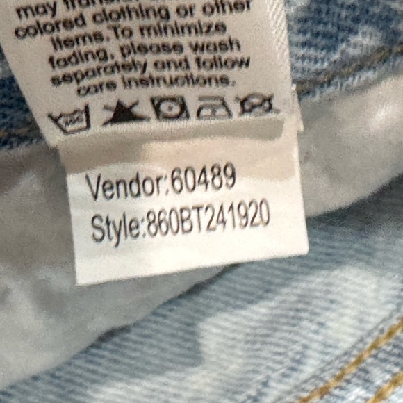 Pacsun high waist baggy ripped distressed jean light wash style #: 860BT241920 - Picture 6 of 7